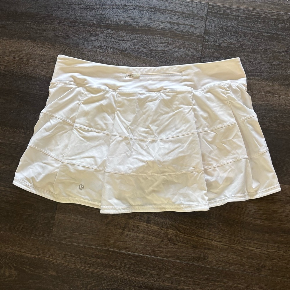 Lululemon Pace Rival Skirt Size 14 Tall White Style W8A85T